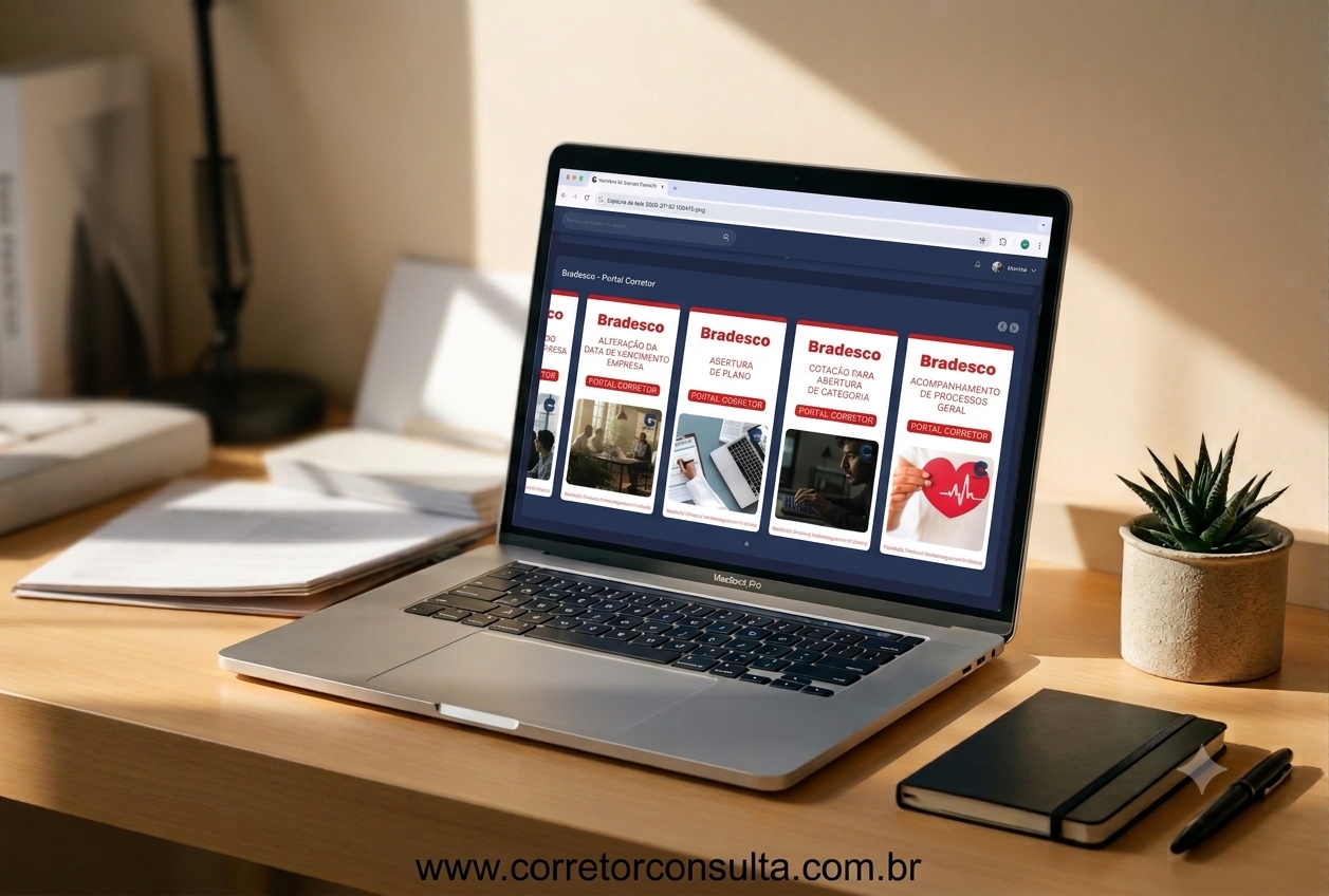 Tela do portal do corretor na plataforma Corretor Consulta